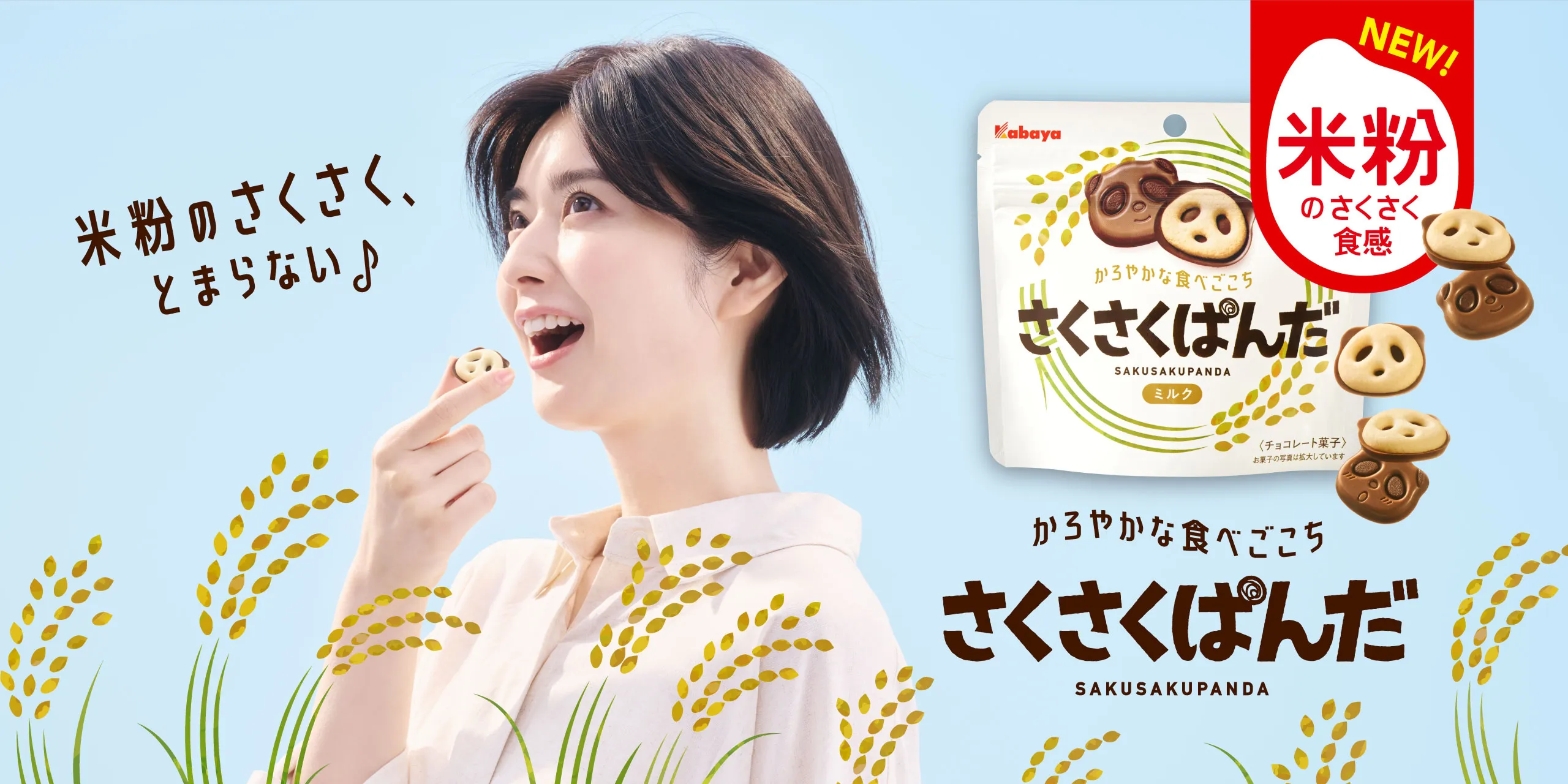 米粉のさくさく、とまらない♪ かろやかな食べごこち さくさくぱんだ