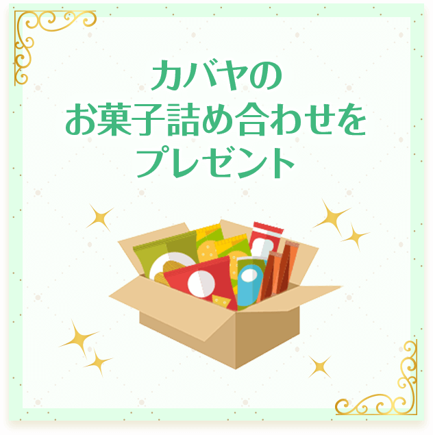 カバヤのお菓子詰め合わせをプレゼント