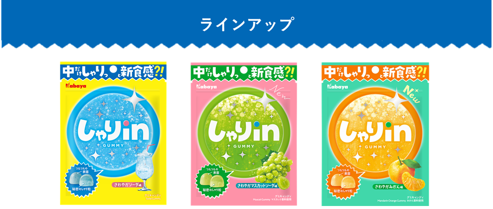 『しゃりinグミ』商品ラインアップ