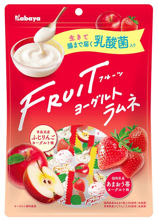 FRUITヨーグルトラムネ　苺＆りんご